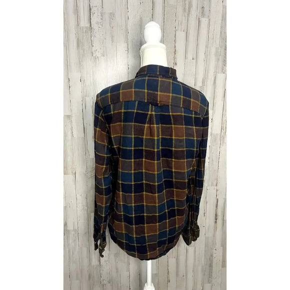 Denim & Flower Men's Large Plaid Flannel Button-Up Shirt Multicolor Long Sleeve - Picture 3 of 6